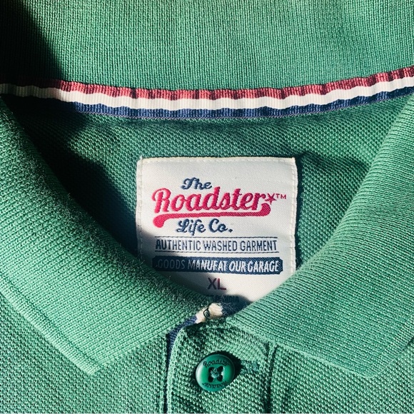 The Roadster Life Co. Men’s Green Polo Short Sleeve Shirt SZ XL - Picture 5 of 9